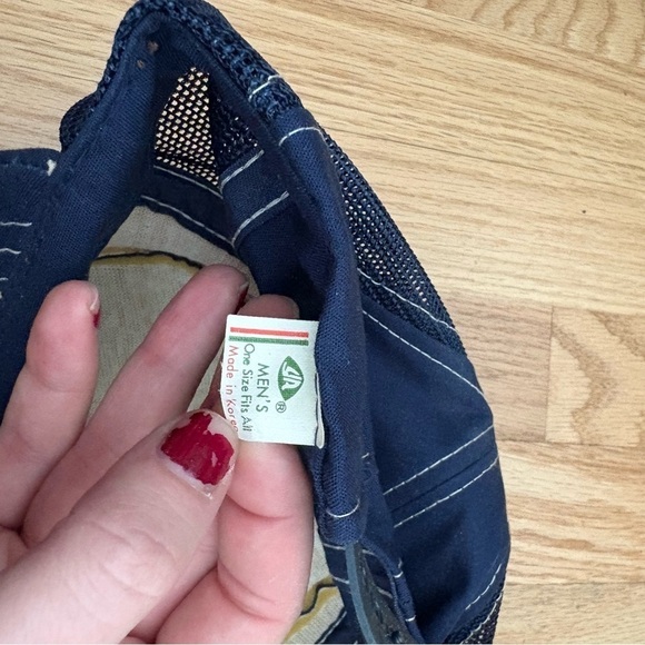 Vintage Ford Blue Mesh Back Trucker SnapBack Hat Made in Korea 80s 90s - Picture 4 of 5